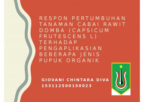 picture_Presentasi Usaha Ppt 4443 | Cabai Rawit Domba - Respon Pertumbuhan Tanaman Cabai Rawit Domba Capsicum Frutescens L Terhadap Pengaplikasian Beberapa Jenis Pupuk Organik