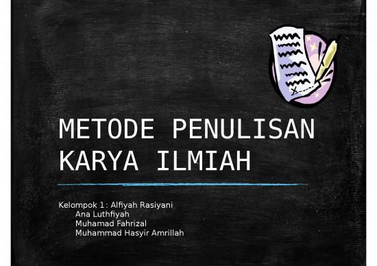 picture Tujuan Penulisan Karya Ilmiah 4456 | Metode Penulisan Karya Ilmiah