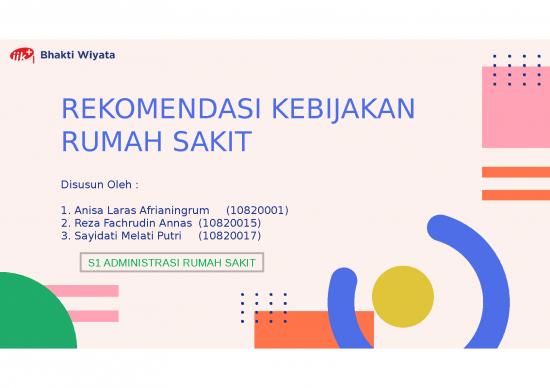 picture_Kebijakan Ppt 4507 | Rekomendasi Kebijakan Rumah Sakit