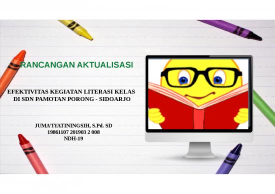 picture_Presentasi Usaha Ppt 4509 | Rancangan Aktualisasi - Efektivitas Kegiatan Literasi Kelas Di Sd