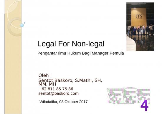 picture Ilmu Pengantar Hukum 4654 | Legal For Non Legal - Ilmu Hukum Bagi Manager Pemula