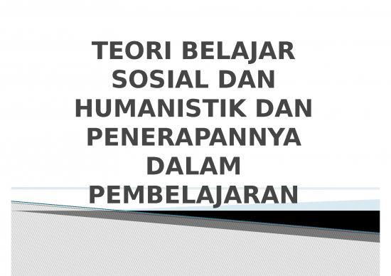 picture Presentation On Environment Pdf 4739 | Teori Belajar - Teori Belajar Sosial Dan Humanistik Dan Penerapannya Dalam Pembelajaran