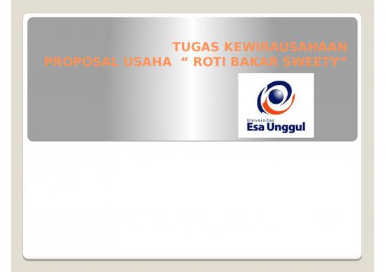 picture Presentasi Usaha Ppt 4762 | Proposal Usaha - Roti Bakar Sweety