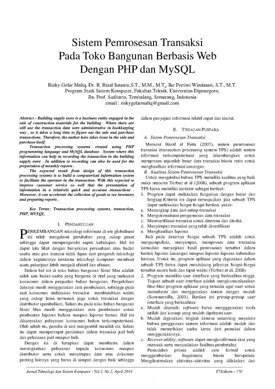 picture_Sistem Pemrosesan Transaksi Id 24157 | 145444 Id Sistem Pemrosesan Transaksi Pada Toko Ba