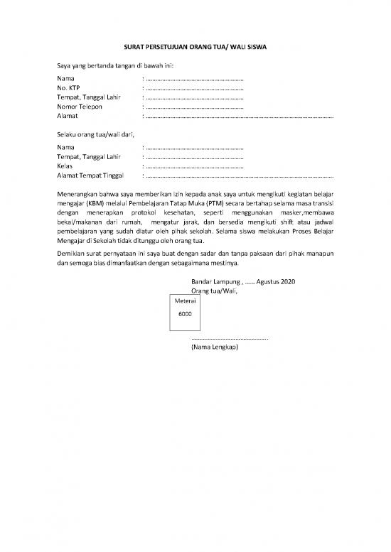 picture Surat Persetujuan Id 24711 | 20200822145822 Pembelajaran Tatap Muka Dan Pengambilan Buku Paket