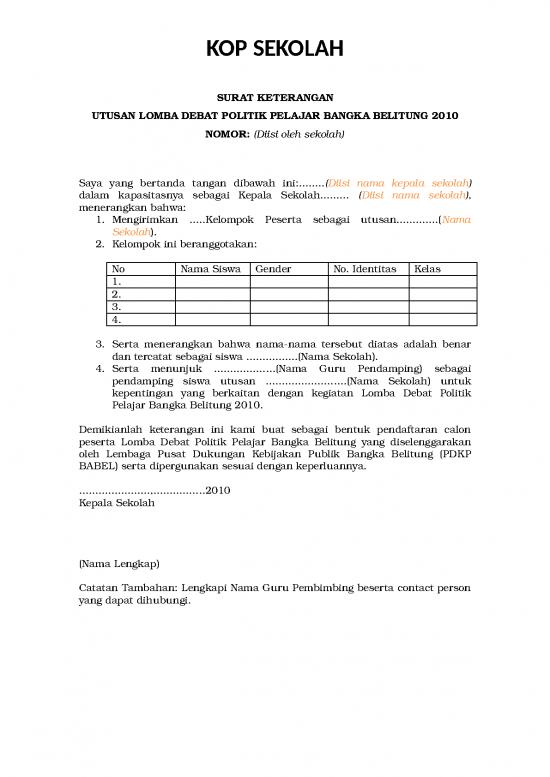 picture Surat Utusan Id 26125 | 2 Surat Keterangan Utusan Dari Sekolah1