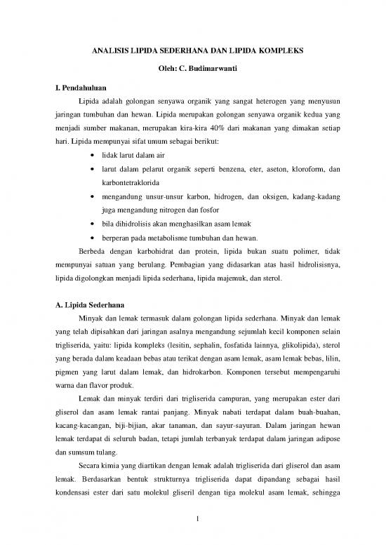 picture Golongan Karbohidrat 24283 | Analisis Lipid