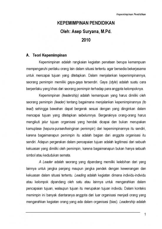 picture Kepemimpinan Pendidikan Id 25250 | Copy Of Diktat Kepemimpinan Pendidikan1