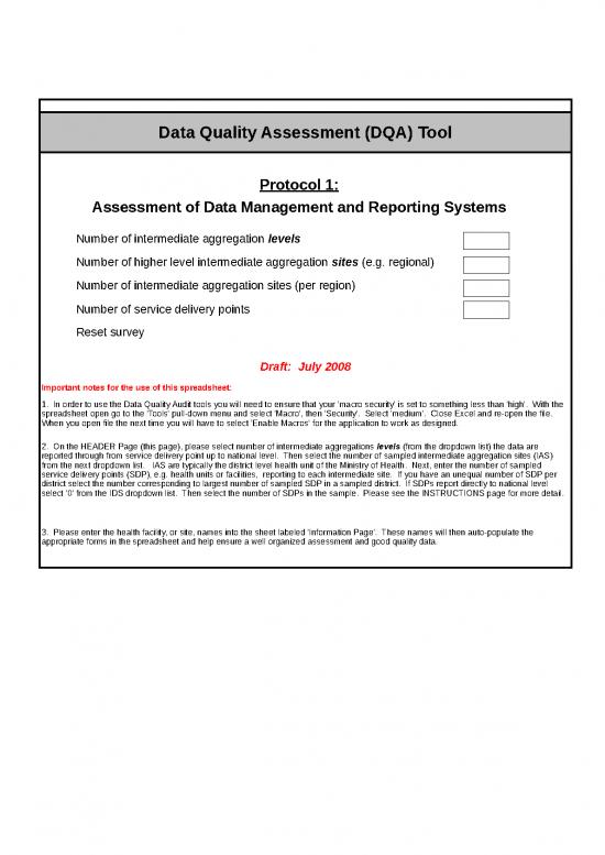 picture_Excel Sheet Download 24124 | Dqa Systems Assessment June 2008