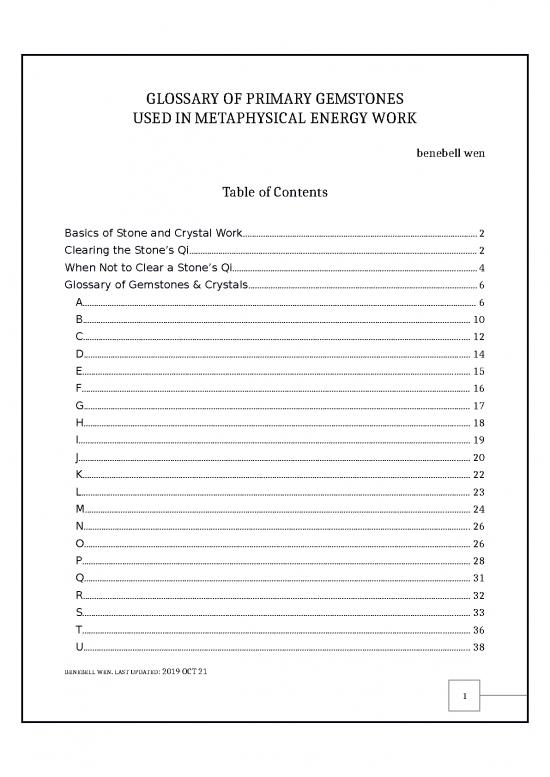 picture Work Spreadsheet 24000 | Glossary Of Gemstone Correspondences Updated 21