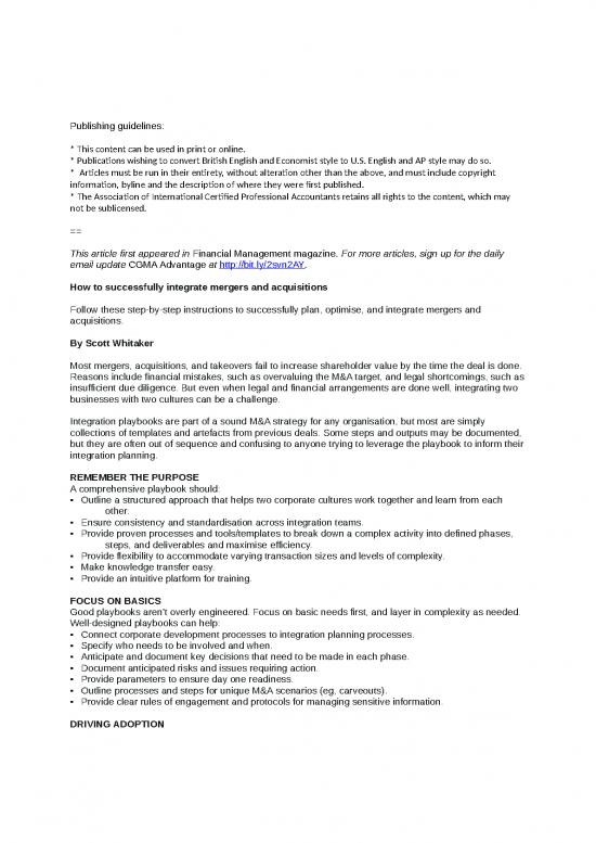 picture_Financial Spreadsheet 23939 | How To Successfully Integrate Mergers And Acquisitions