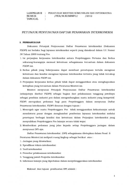 picture_Perjanjian Kerjasama Id 25627 | Lampiran 2 Rpm Interkoneksi Pos