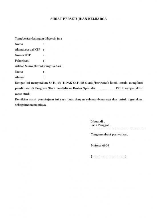 picture Surat Persetujuan Id 24704 | Lembar Persetujuan Suami Istri Dan Orangtua