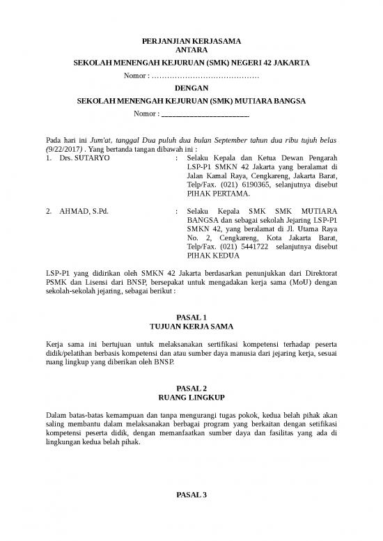 picture Perjanjian Kerjasama Smk Id 24501 | Mou Sekolah Jejaring