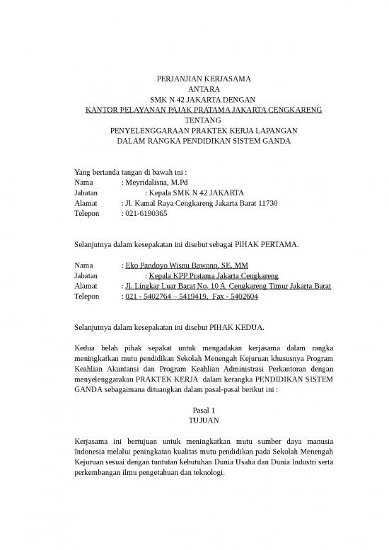 picture Perjanjian Kerjasama Smk Id 24517 | Perjanjian Kerjasama Mou 42