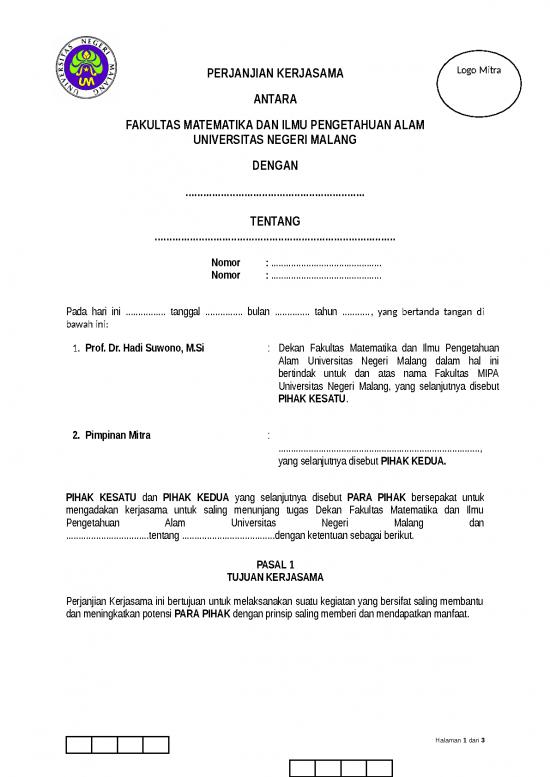 picture_Perjanjian Kerjasama Id 25573 | Perjanjian Kerjasama Template
