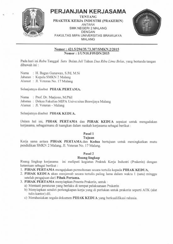 picture Perjanjian Kerjasama Smk 24502 | Prakerin Smk 2 Malang 2015