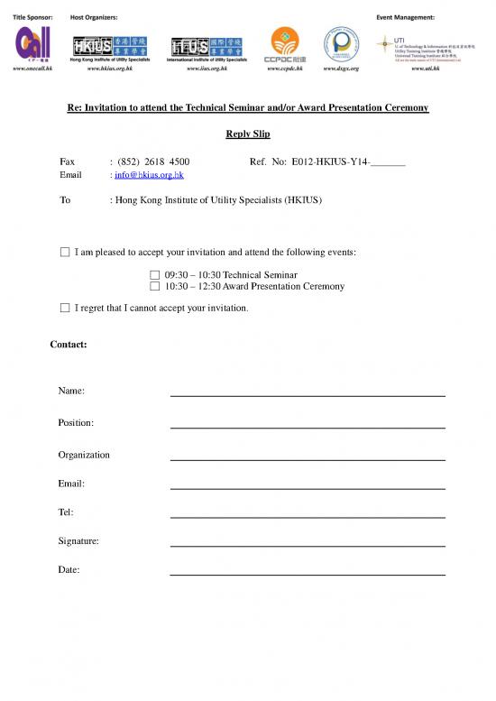 picture Seminar Flyer Template Free 26033 | Reply Slip Technical Seminar  Award Present Hkius