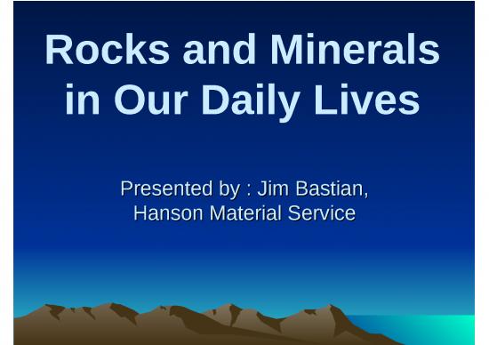 picture1_Area Ppt 24021 | Rocks And Minerals In Our Daily Lives