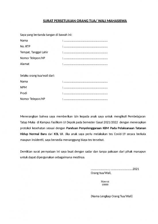 picture Surat Persetujuan Id 24708 | Surat Persetujuan Orang Tua