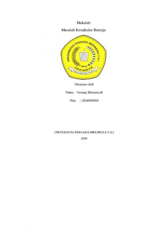 picture Makalah Kenakalan Remaja Id 26663 | 05tugas Ke 5(page Numbering) Syauqi Fikriansyah