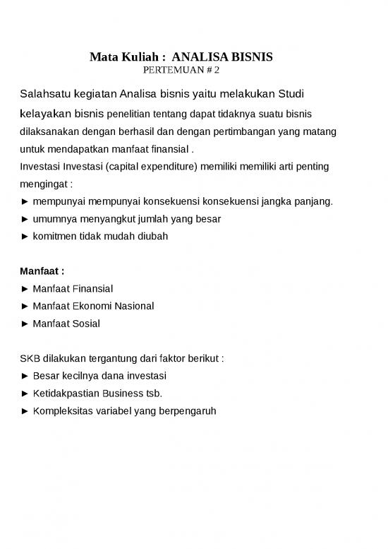 picture Studi Kelayakan Bisnis Id 28140 | 118 20220316055105 Analisa Bisnis Pertemuan  2