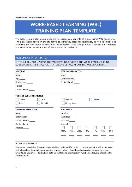picture Work Spreadsheet 28420 | 2020 Training Plan Template
