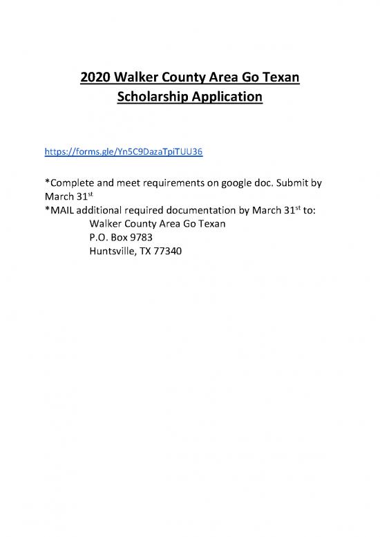 picture1_Go Texan Scholarship Id 27944 | 2020 Walker County Area Go Texan Scholarship Application