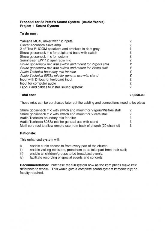 picture_Proposal Sound System Id 27973 | Av Proposal