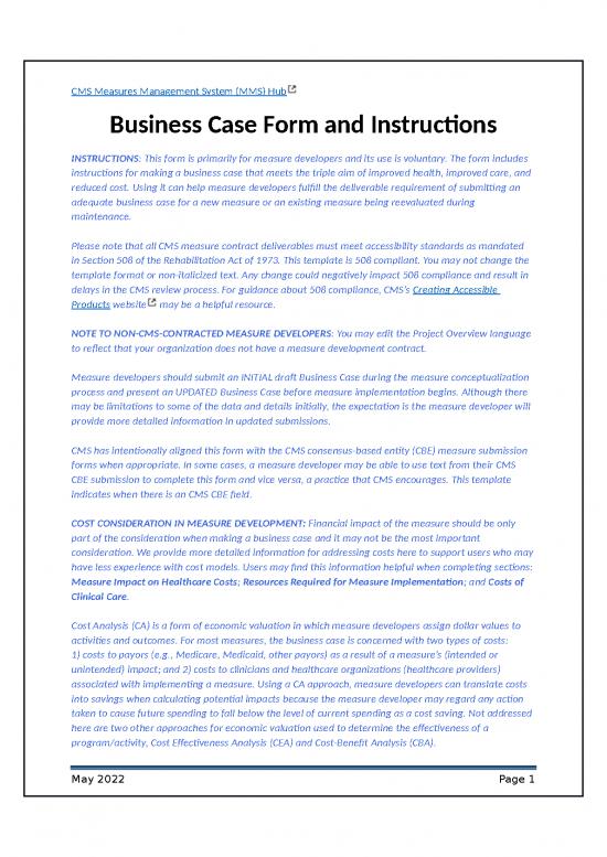 picture_Business Spread Sheet 29043 | Blueprint Business Case Form And Instructions