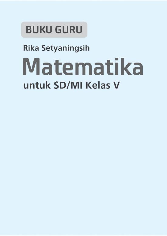 picture Matematika Pdf 26625 | Buku Guru Matematika Kelas V Sd