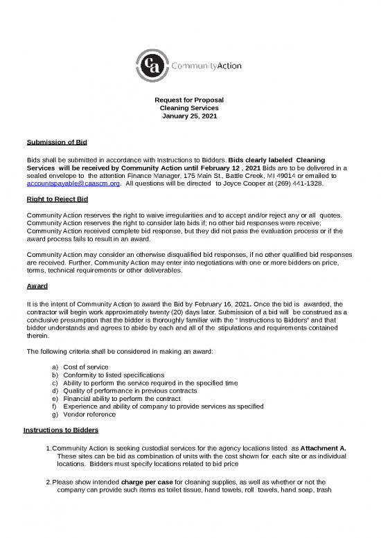 picture Free Templates For Cleaning Services 28610 | Cleaning 2021 Rfp