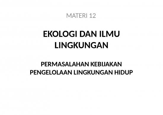 picture Pencemaran Lingkungan 26698 | Ekologi Sumber Daya Lingkungan &ndash; 12