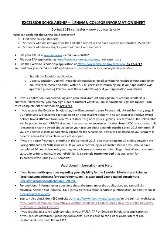picture_Excelsior Scholarship Id 27959 | Excelsior Scholarship Lehman Information Sheet 1182