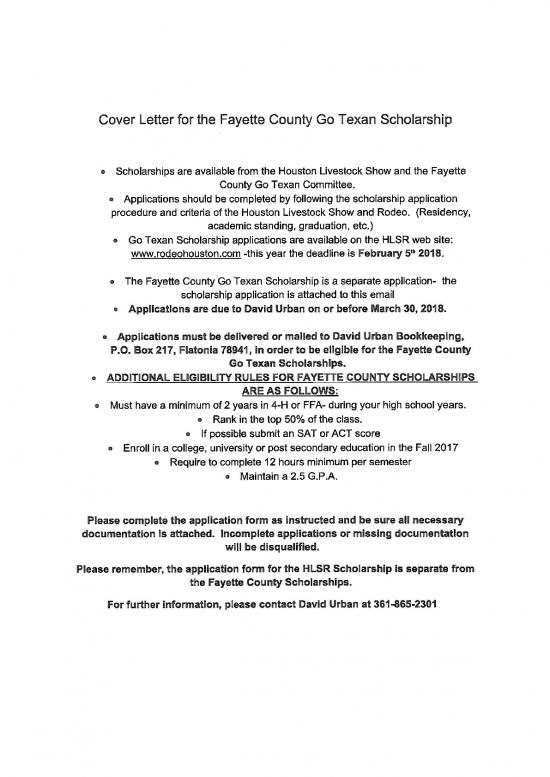 picture_Go Texan Scholarship Id 27948 | Fayette County Go Texan Scholarship