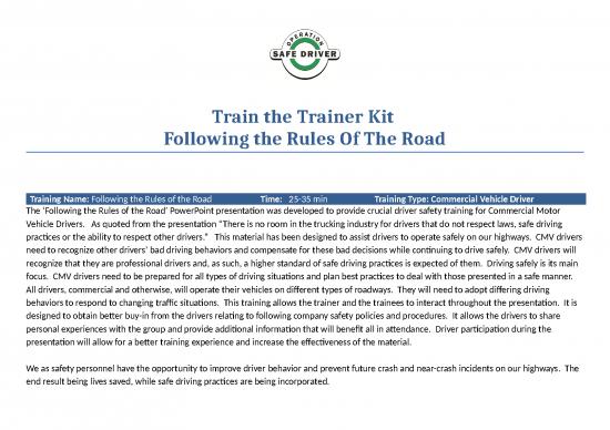 picture_Following The Rules Of The Road Training Kit