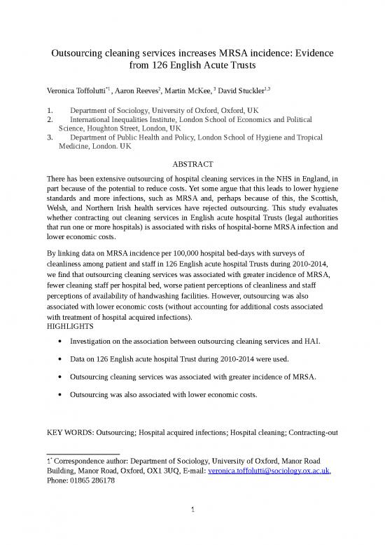 picture Free Templates For Cleaning Services 28725 | Full Paper On Outsourcing Nhs Cleaning1