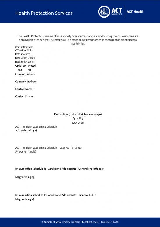 picture_Company Presentation Template 28967 | Immunisation   Resources Order Form