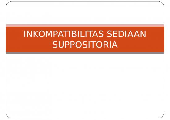 picture_Suppositoria | Inkompatibilitas Sediaan Suppositoria