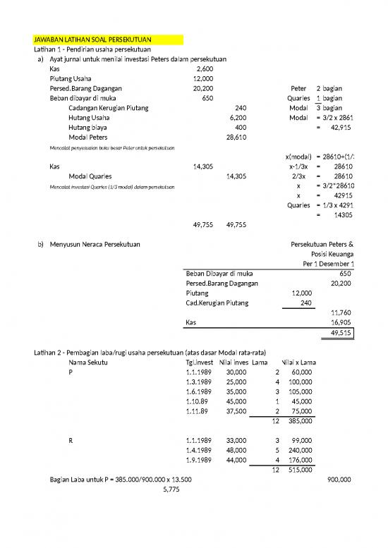 picture_Excel Sheet Download 27135 | Jawaban Latihan Persekutuan