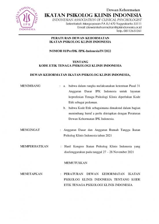 picture Psikolog Pdf 27806 | Kode Etik Tenaga Psikologi Klinis Indonesia