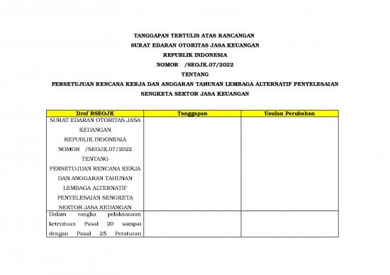 picture_Matriks Rseojk   Persetujuan Rencana Kerja Dan Anggaran Tahunan Lembaga Alternatif Penyelesaian Sengketa Sjk