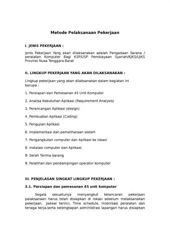 picture Metode Pelaksanaan Pekerjaan Id 27410 | Metode Pelaksanaan Proyek