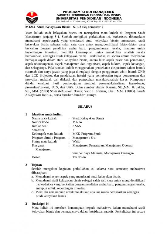 picture_Studi Kelayakan Bisnis | Mj214  Studi Kelayakan Bisnis