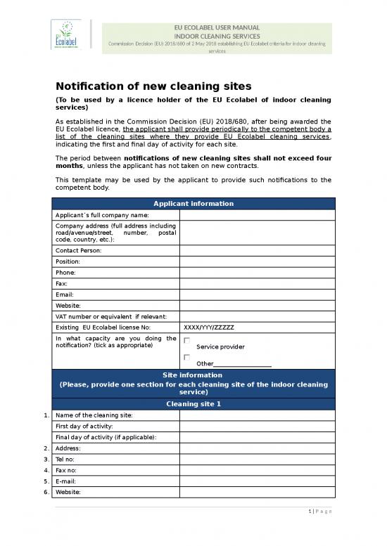 picture Free Templates For Cleaning Services 28615 | Notification Of New Cleaning Sites