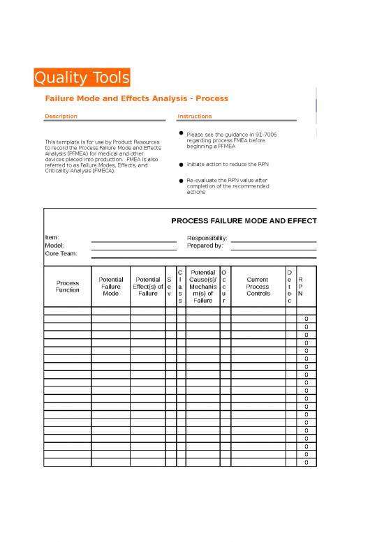 picture Excel Sheet Download 28022 | Process Fmea Pfmea Template