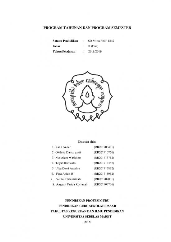 picture Program Semester Sd Id 26589 | Prota Promes Kelas Ii Ppg Pgsd 2018