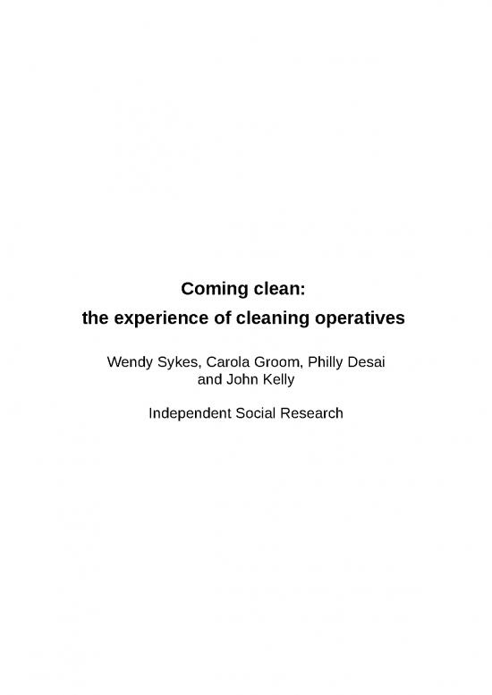 picture Free Cleaning Flyer Templates 28644 | Research Report 95 Coming Clean The Experience Of Cleaning Operatives
