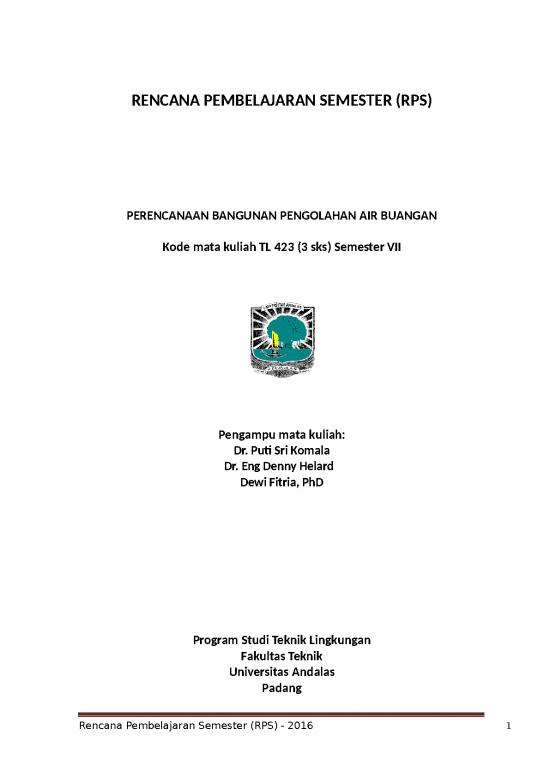 picture_Bangunan Air Id 28268 | Rps Perencanaan Bangunan Pengolahan Air Buangan