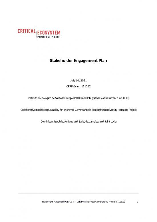 picture Project Plan Spreadsheet 28849 | Stakeholder Engagement Plan Intec En